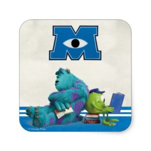 Mike and Sulley Reading Square Sticker