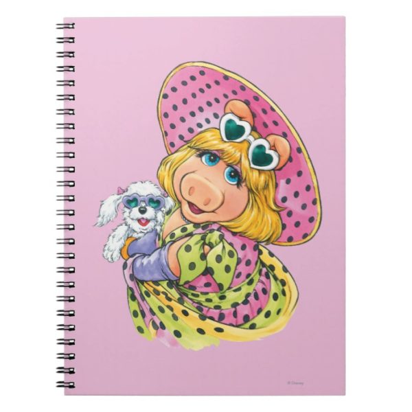 Miss Piggy Holding Puppy Notebook