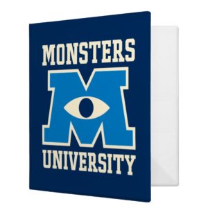 Monsters University Blue Logo Binder