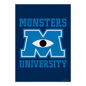 Monsters University Blue Logo Poster