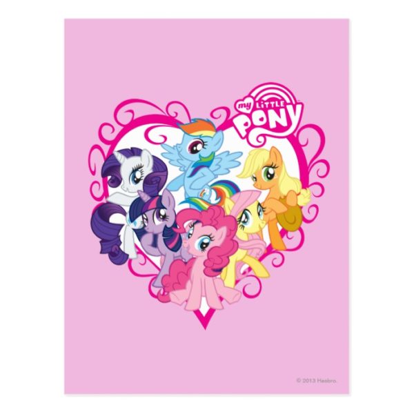 My Little Ponies Heart Postcard