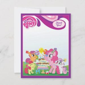 My Little Pony  Birthday Party Thank You