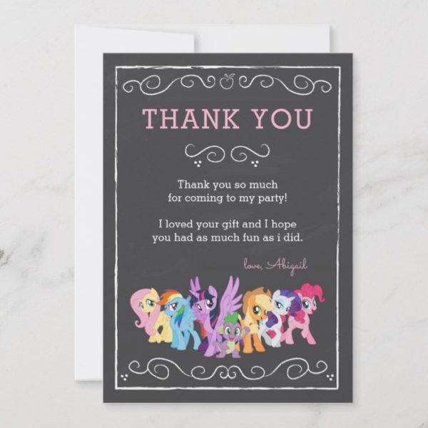 My Little Pony | Chalkboard Birthday - Thank You