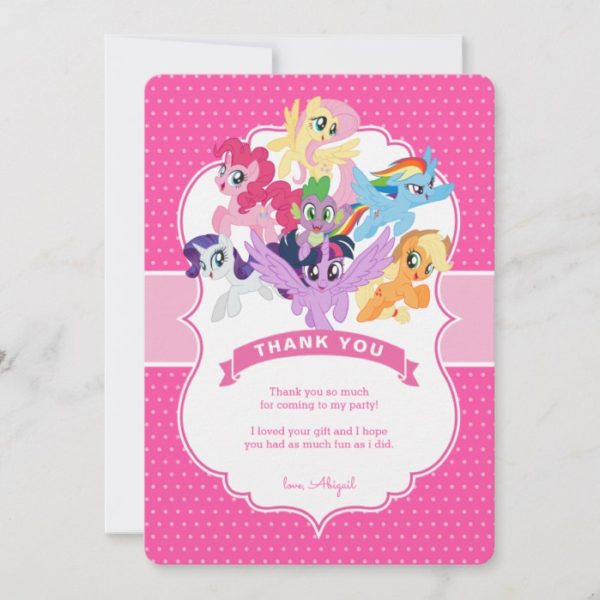 My Little Pony | Hot Pink Birthday Thank You Card