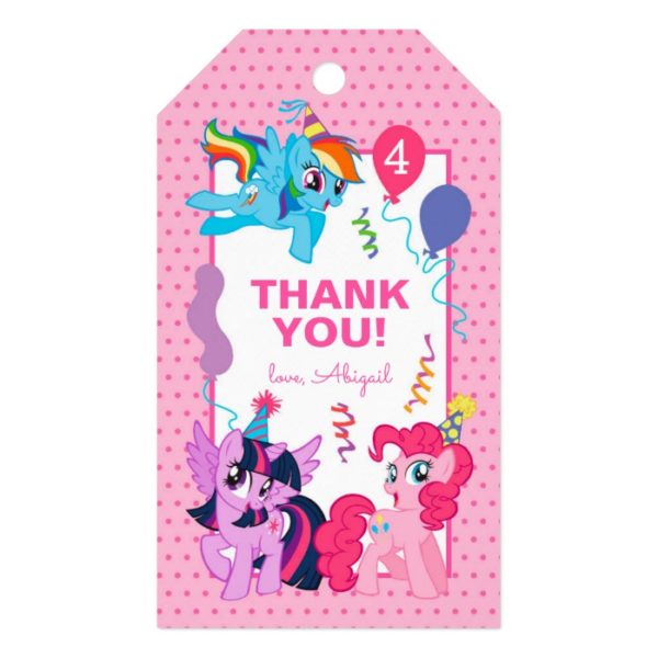 My Little Pony | Pink Birthday Thank You Gift Tags