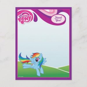 My Little Pony Rainbow Dash Thank You Note Card
