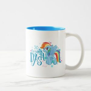 My Little Pony | Rainbow Dash Watercolor Flowers Two-Tone Coffee Mug