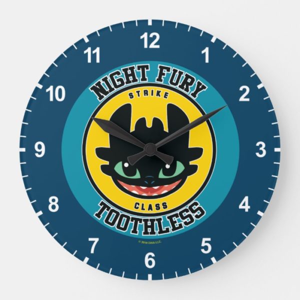 Night Fury Toothless "Strike Class" Emblem Large Clock