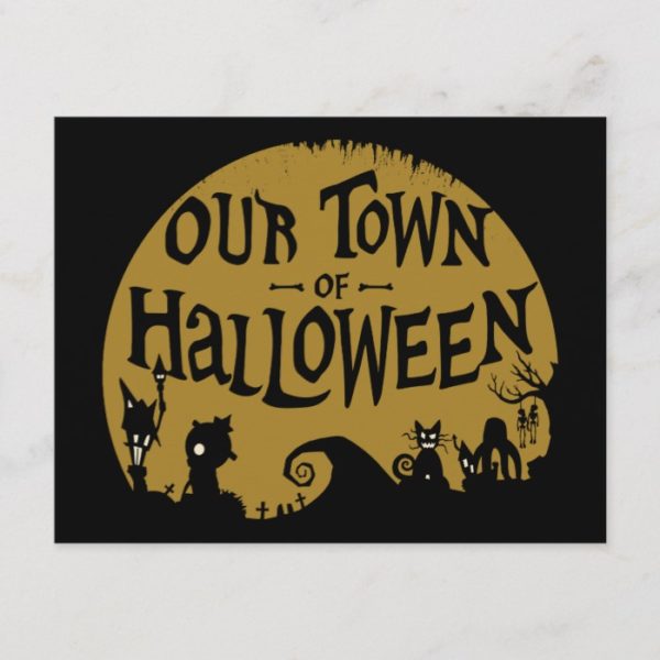 Nightmare Before Christmas | Our Town Of Halloween Holiday Postcard