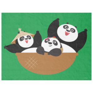Pandas in a Bowl Fleece Blanket