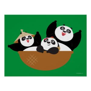 Pandas in a Bowl Poster