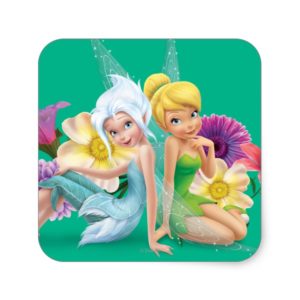 Periwinkle & Tinker Bell Sitting Square Sticker