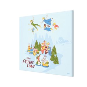 Peter Pan Flying over Neverland Canvas Print