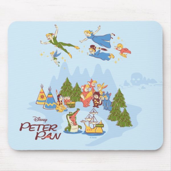Peter Pan Flying over Neverland Mouse Pad