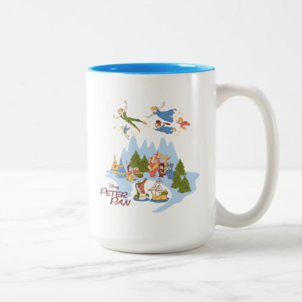 Peter Pan Flying over Neverland Two-Tone Coffee Mug