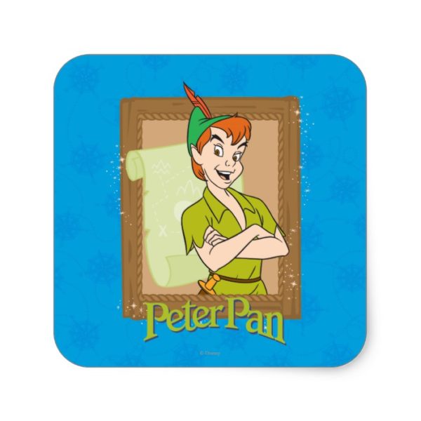 Peter Pan - Frame Square Sticker