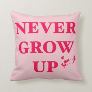 Peter Pan | Never Grow Up Throw Pillow
