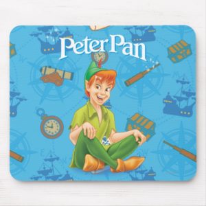 Peter Pan Sitting Down Mouse Pad