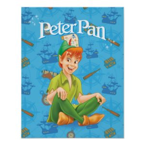 Peter Pan Sitting Down Poster
