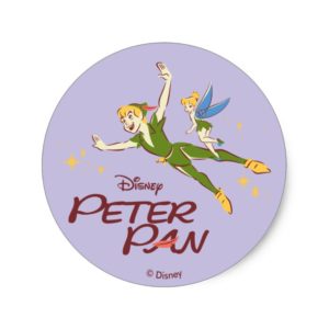 Peter Pan & Tinkerbell Classic Round Sticker