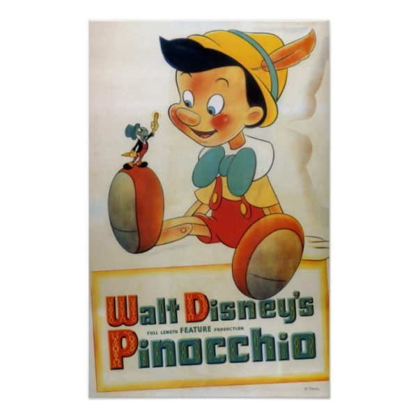 Pinocchio and Jiminy Cricket Poster