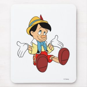 Pinocchio Shrugging His Shoulders Disney Mouse Pad