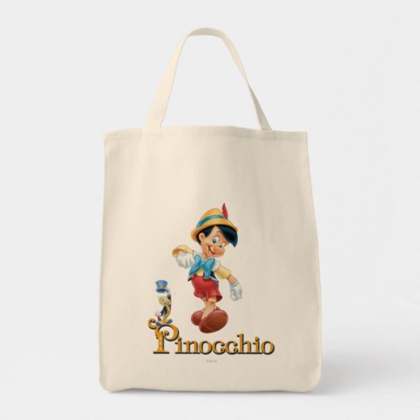 Pinocchio with Jiminy Cricket 2 Tote Bag