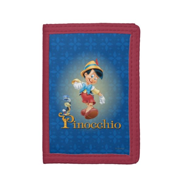 Pinocchio with Jiminy Cricket 2 Tri-fold Wallet