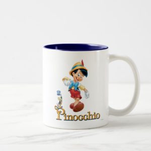 Pinocchio with Jiminy Cricket 2 Two-Tone Coffee Mug