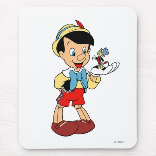 Pinocchio with Jiminy Cricket Disney Mouse Pad