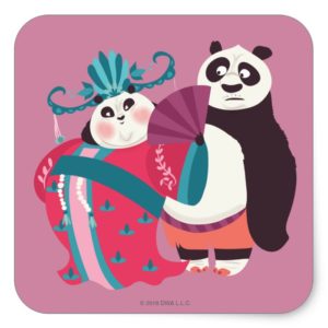 Po and Mei Mei Square Sticker