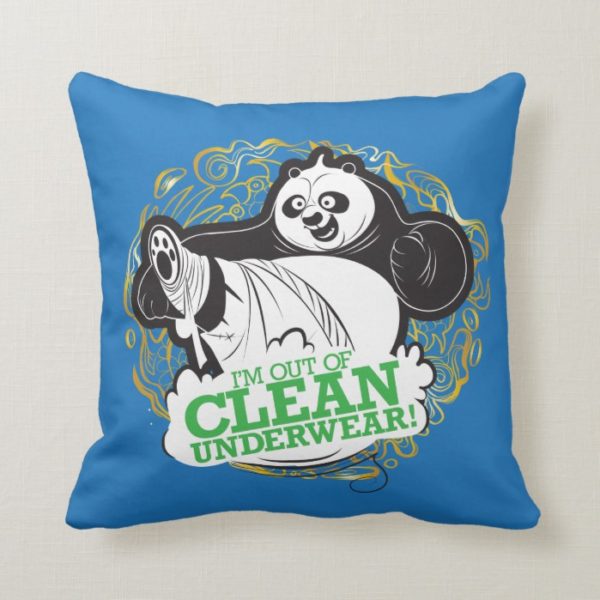 Po Ping - I'm Clean out of Underwear Throw Pillow