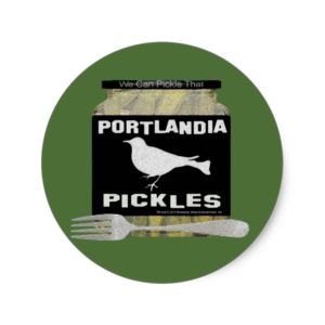Portlanda Pickles Classic Round Sticker