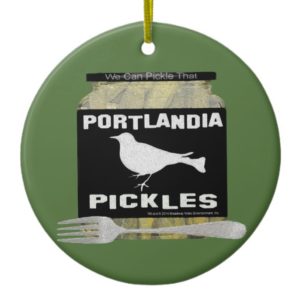 Portlandia Pickles Ceramic Ornament