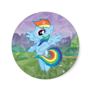 Rainbow Dash Classic Round Sticker