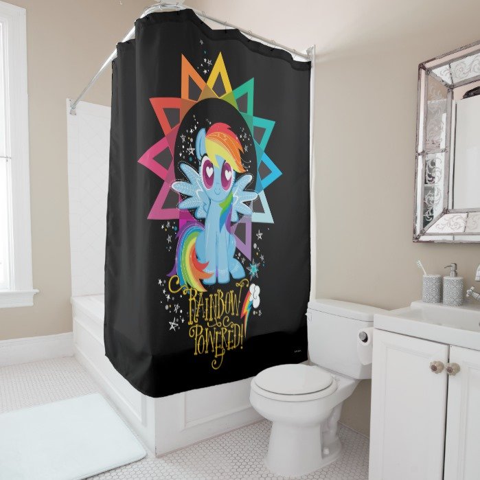 Rainbow Dash Rainbow Powered Shower Curtain Custom Fan Art