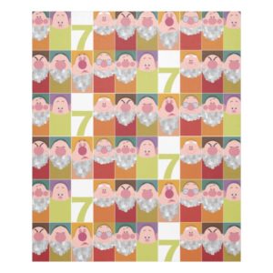 Seven Dwarfs Stylized Character Art Fleece Blanket