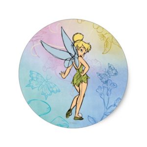 Sketch Tinker Bell 2 Classic Round Sticker