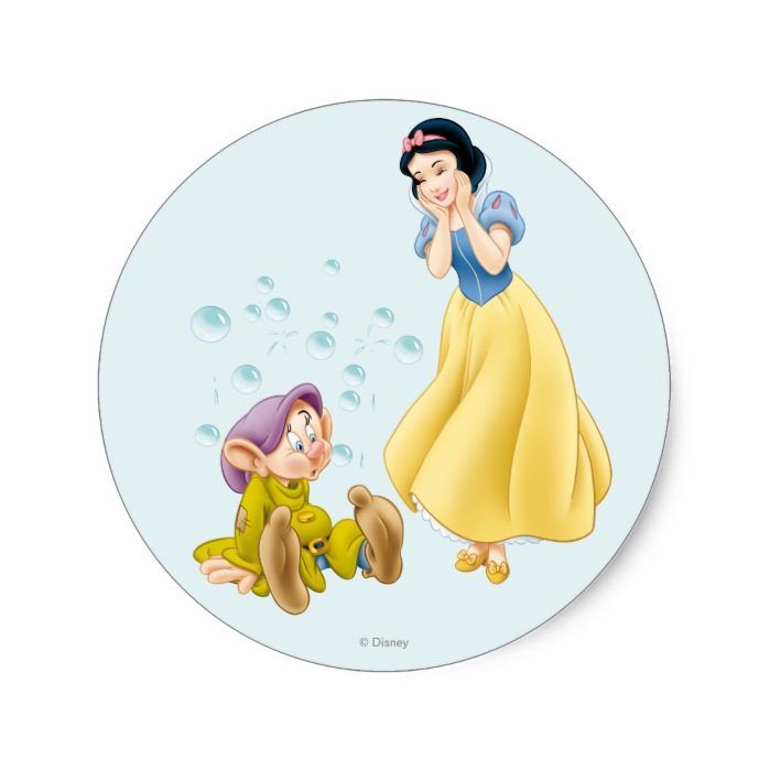 Snow White Dopey Cartoon Car Bumper Sticker Decal 3'' x 5''