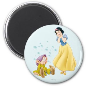 Snow White and Dopey Bubbles Magnet