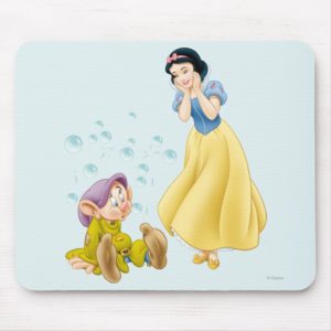 Snow White and Dopey Bubbles Mouse Pad