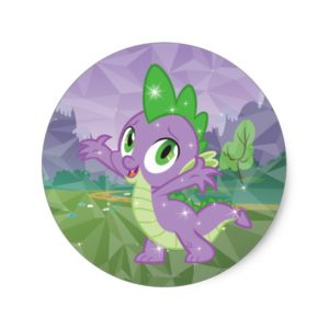 Spike the Dragon Classic Round Sticker