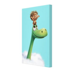 Spot And Arlo Head In Clouds Canvas Print