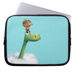 Spot And Arlo Head In Clouds Computer Sleeve