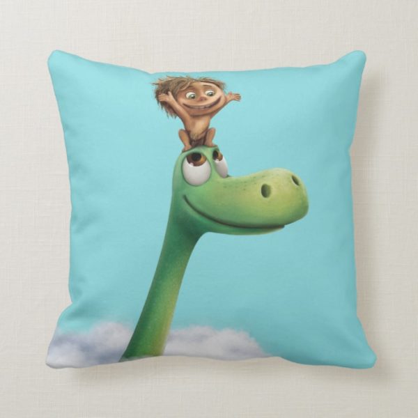 Spot And Arlo Head In Clouds Throw Pillow