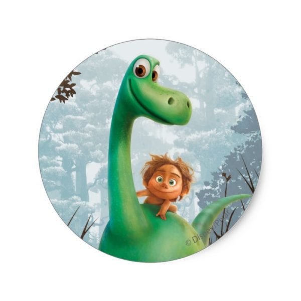 Spot And Arlo Walking Through Forest Classic Round Sticker