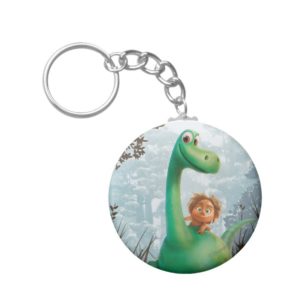 Spot And Arlo Walking Through Forest Keychain