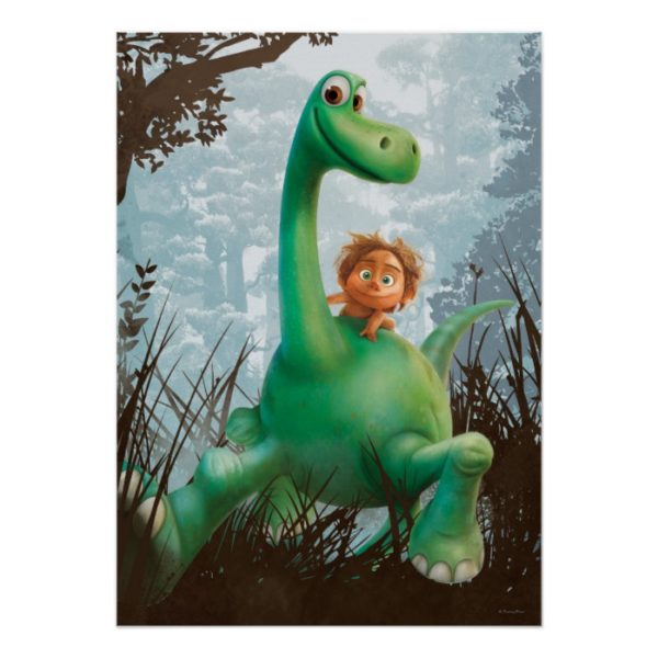 Spot And Arlo Walking Through Forest Poster