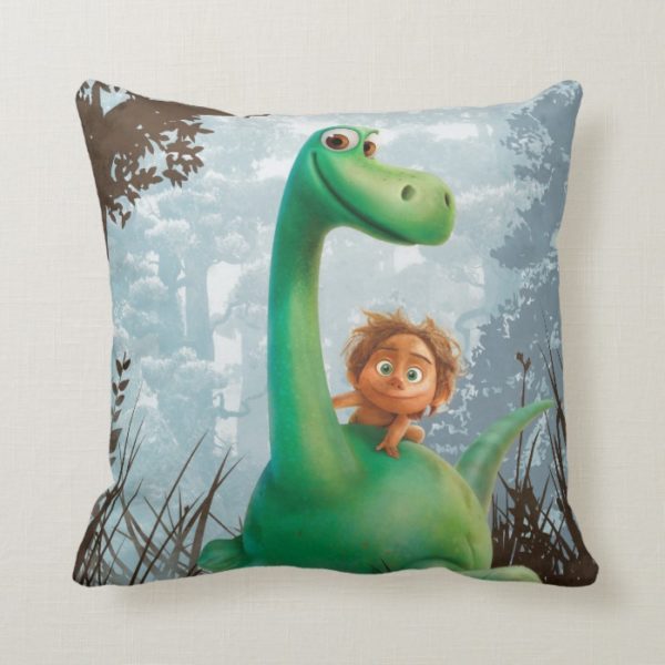 Spot And Arlo Walking Through Forest Throw Pillow