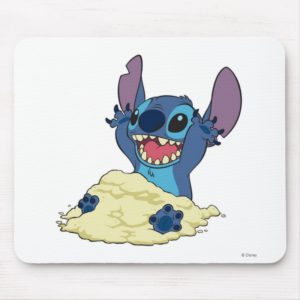 Stich Playing in Sand Disney Mouse Pad